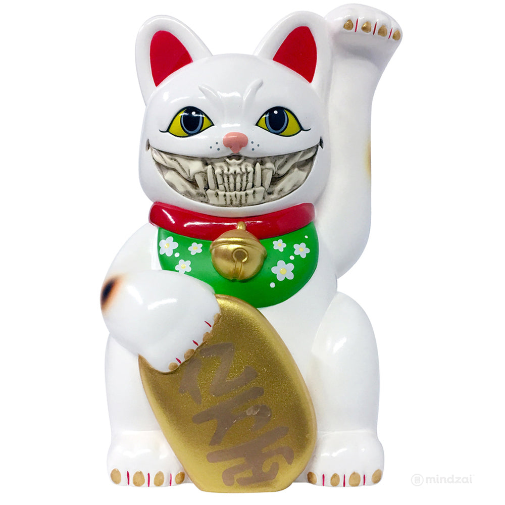 Ron English (Popaganda) - 8 inch White Lucky Cat Grin